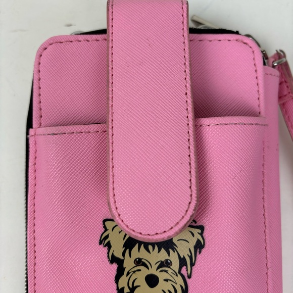 Marc Tetro pink Yorkie Dog wristlet bag - Picture 4 of 12